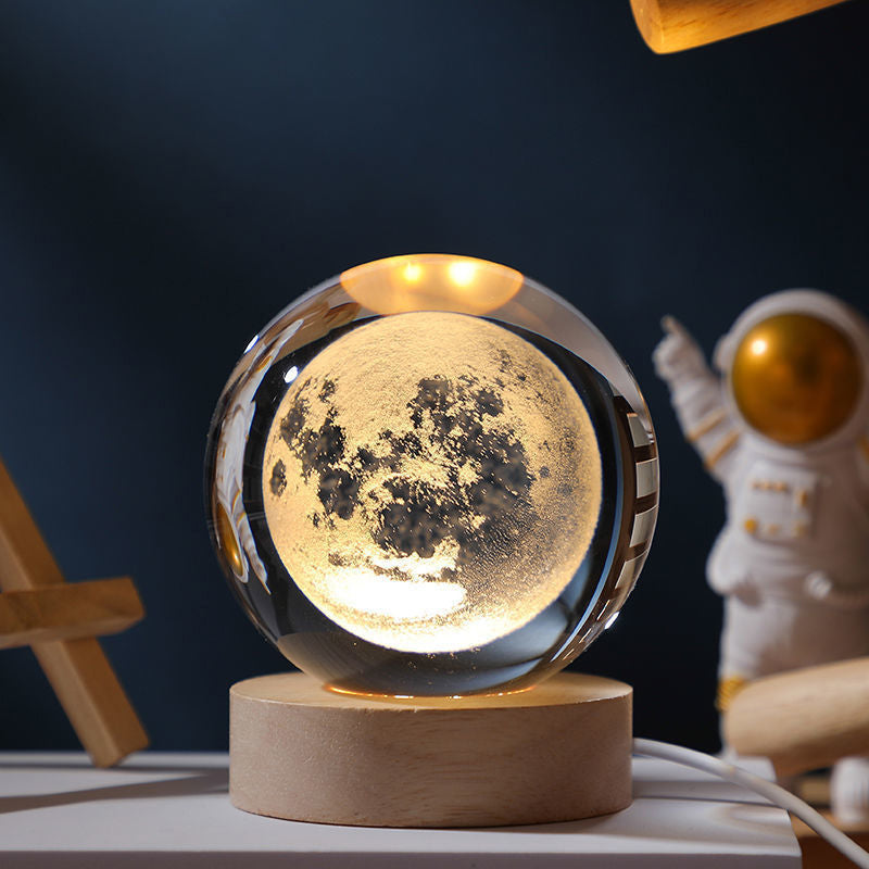 Świecąca Kula Kryształowa Nocna Lampa