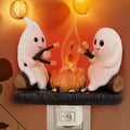 Halloweenowe Duchy Ognisko Nocna Lampa