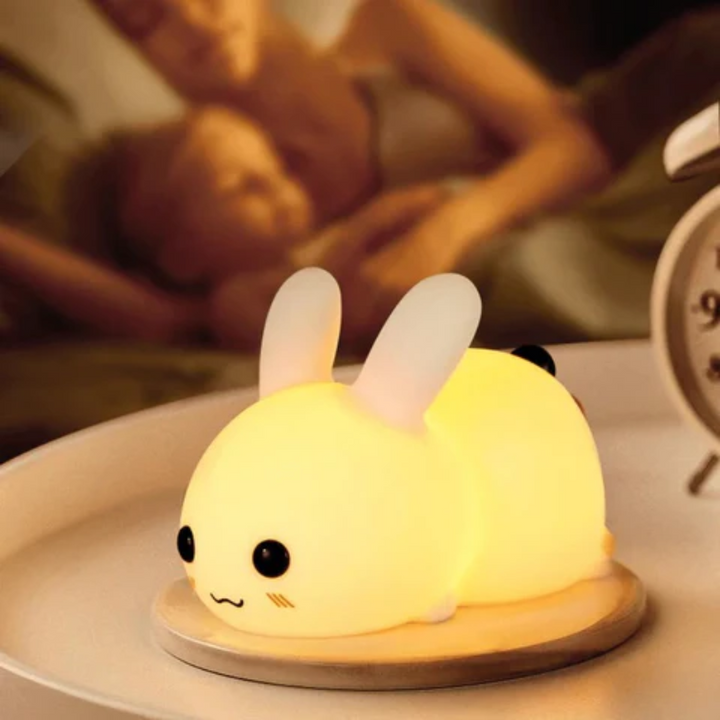 Bunnilo Dziecięca Lampka Nocna Królik | Łagodna Lampka do Spania | Bezpieczna dla Dzieci i Oszczędzająca Energię
