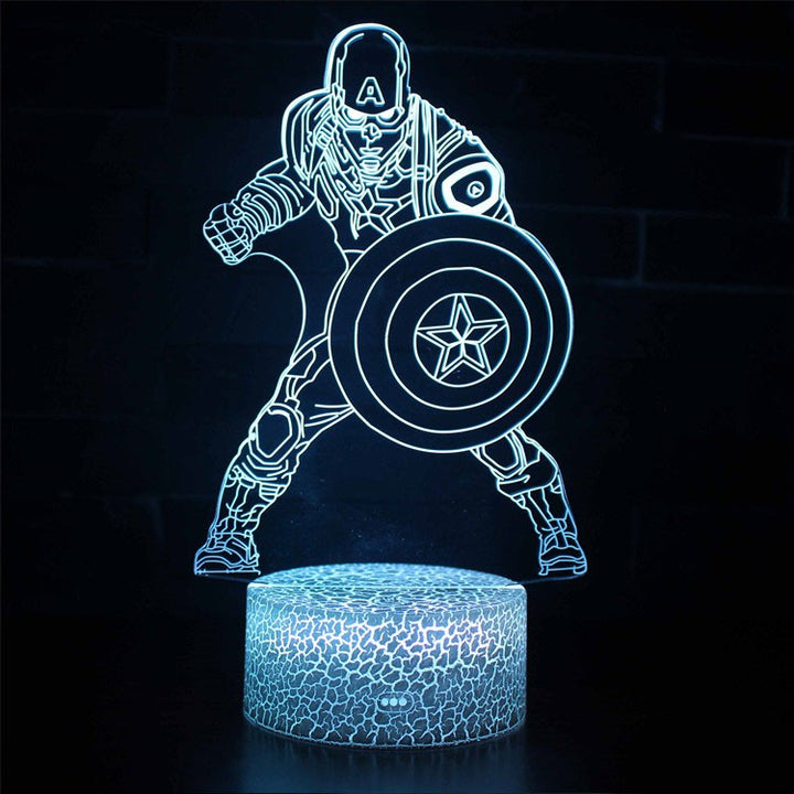 3D Lampa Marvel Kapitan Ameryka w Bitwie