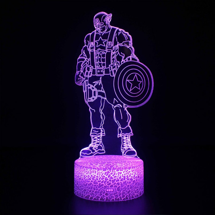 Lampa 3D Marvel Kapitan Ameryka
