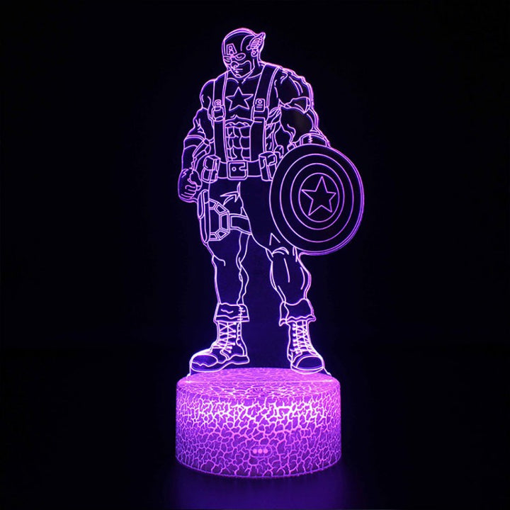 Lampa 3D Marvel Kapitan Ameryka