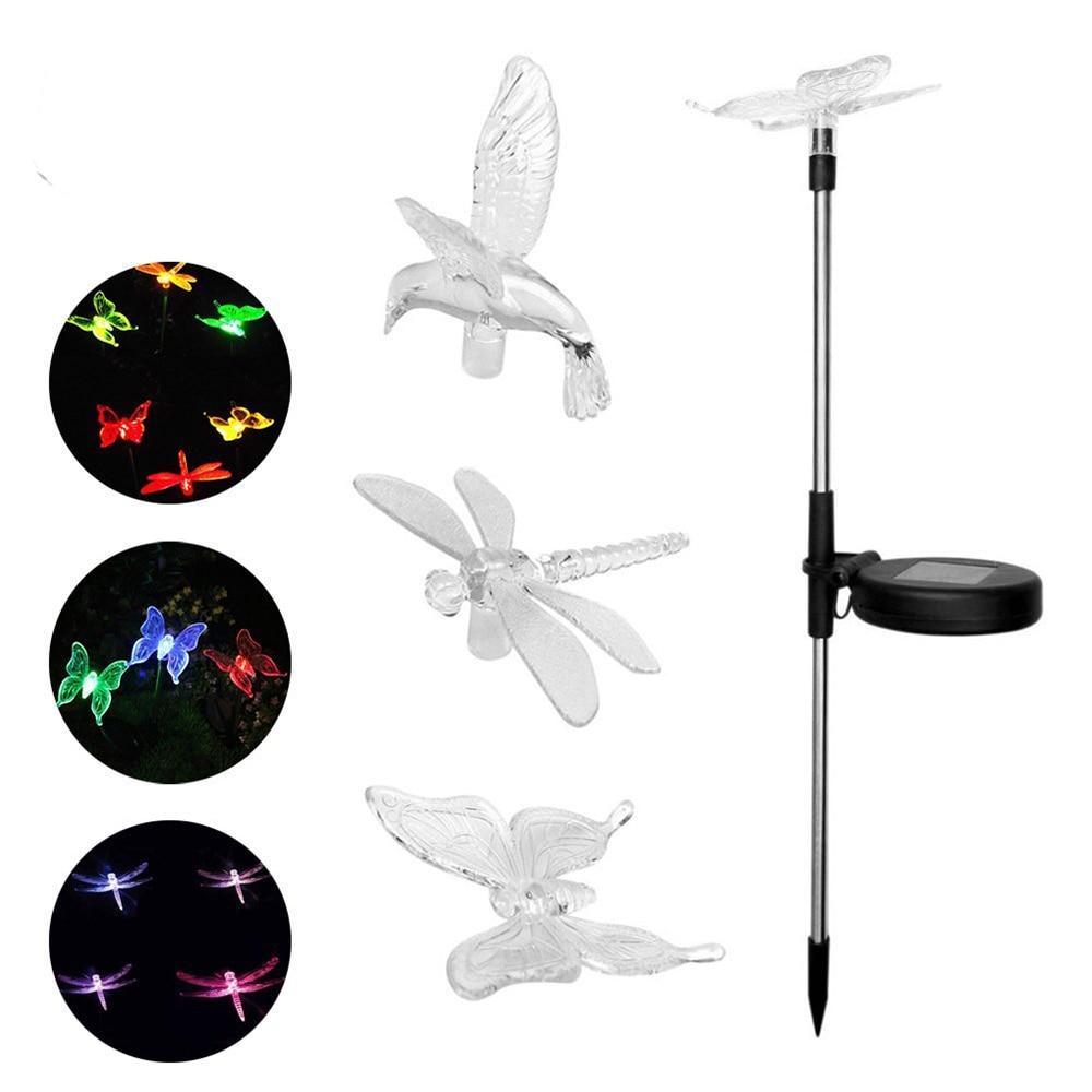 Lampy solarne LED do ogrodu "kolorowe muchy"