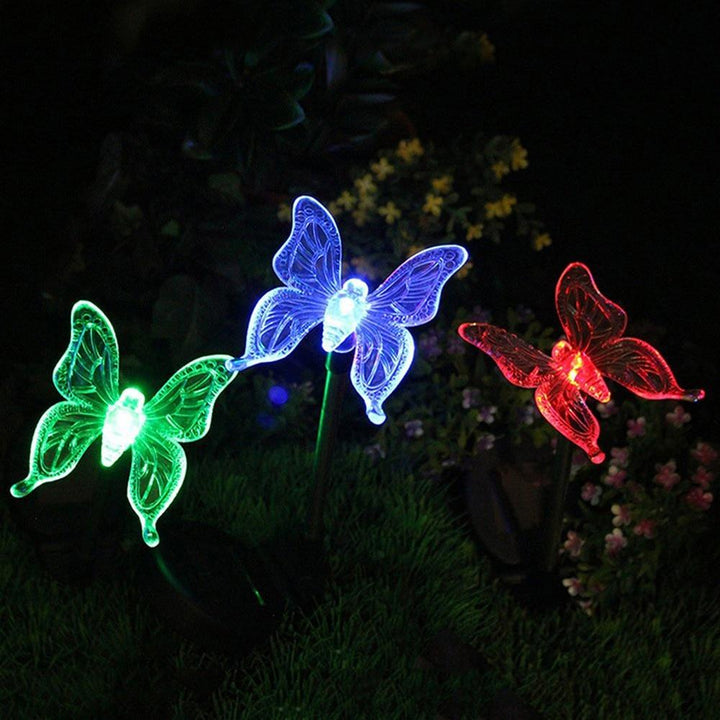 Lampy solarne LED do ogrodu "kolorowe muchy"