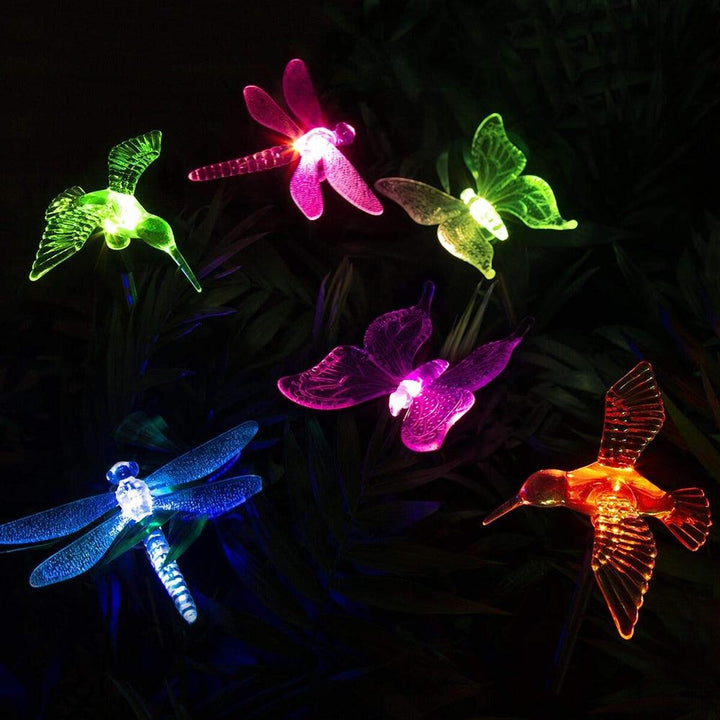 Lampy solarne LED do ogrodu "kolorowe muchy"
