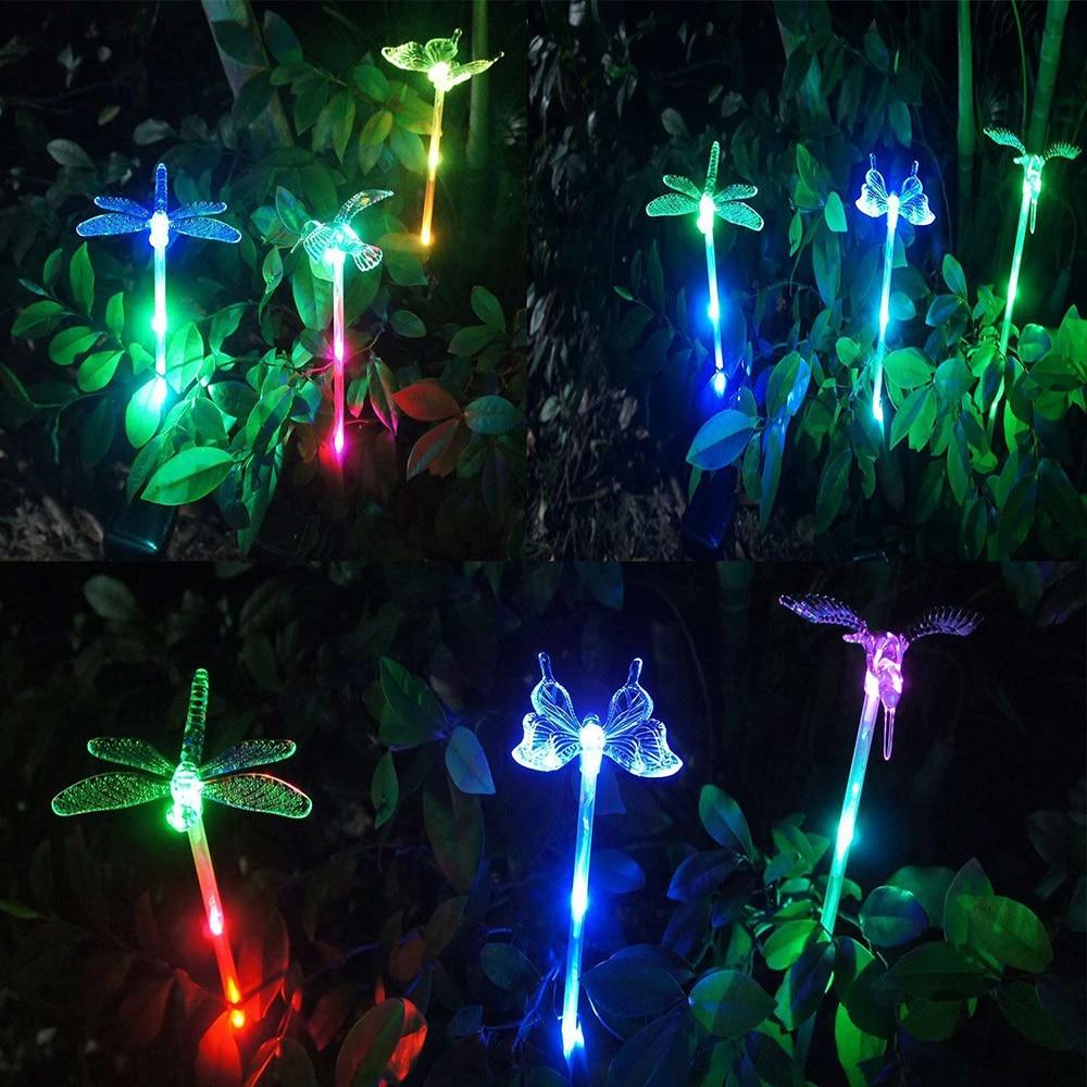 Lampy solarne LED do ogrodu "kolorowe muchy"