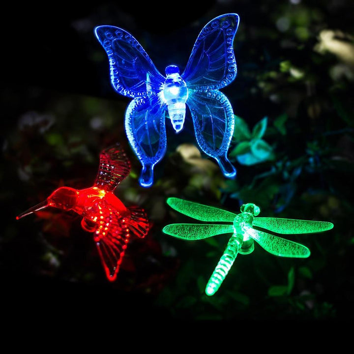 Lampy solarne LED do ogrodu "kolorowe muchy"
