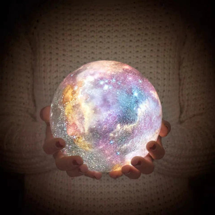 CosmoShine – Wielokolorowa Lampa Księżycowa z Pilotem