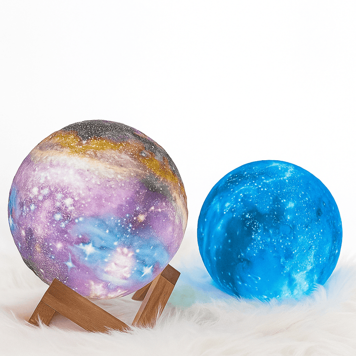 CosmoShine – Wielokolorowa Lampa Księżycowa z Pilotem