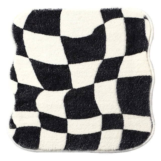 Mini dywanik w kratkę Curvy Checker