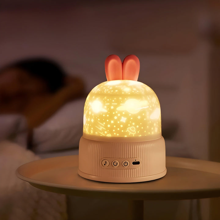 BunnyBeam Light - Uroczy projektor świetlny w kształcie królika na noc dla dzieci |