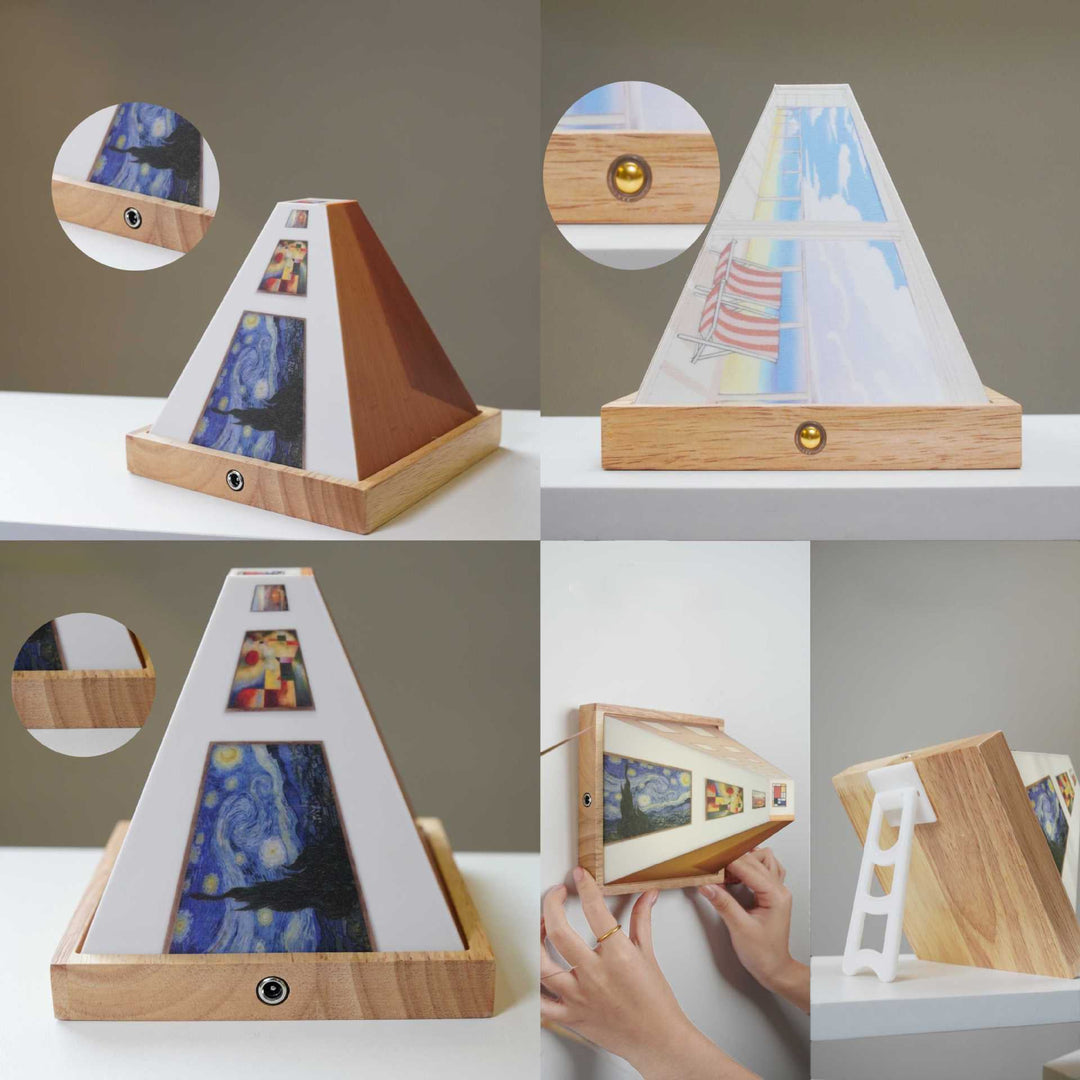 Lampa Ścienna z Iluzją Optyczną 3D Bez Okularów i Nocna Lampa