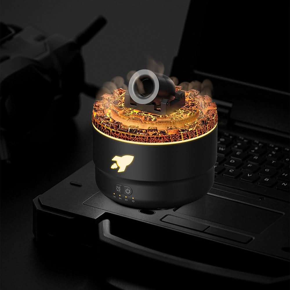 Nawilżacz powietrza Lava Cannon z dyfuzorem aromatów i nocną lampką
