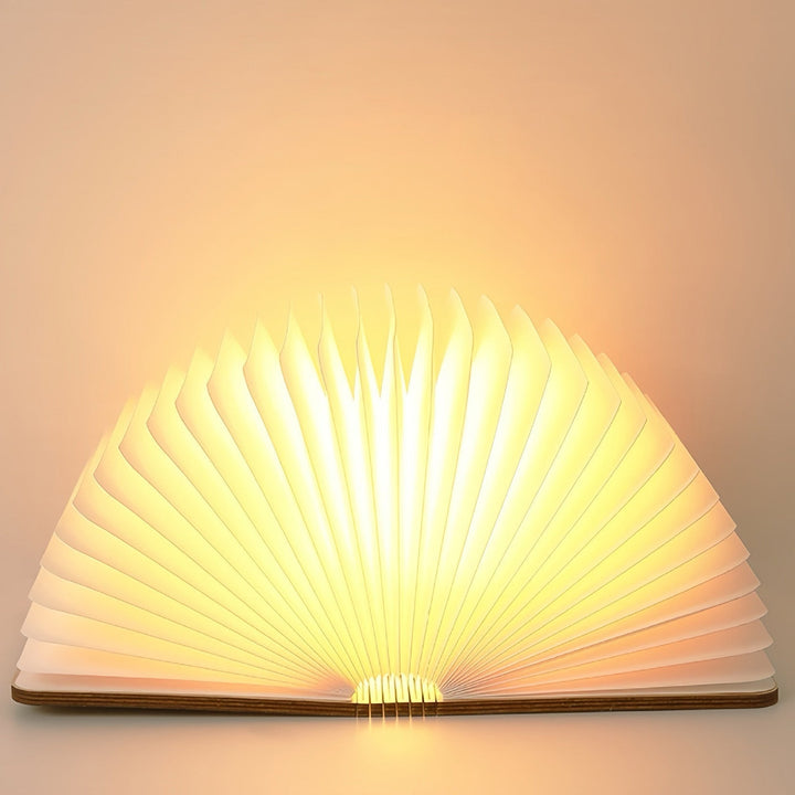 📖 Lampa książkowa z drewna - Dekoracyjna lampa na biurko, prezent do nauki
