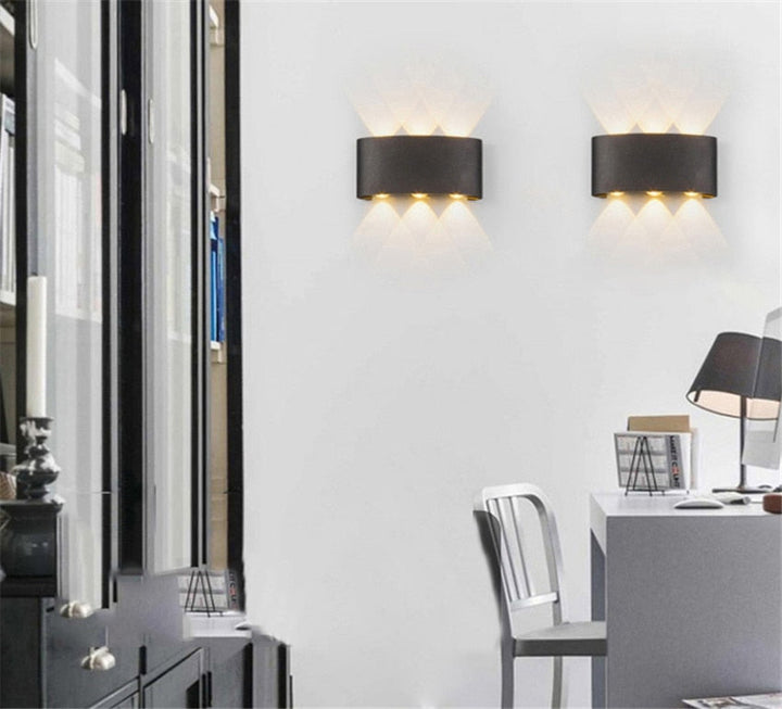 Nowoczesna Wodoodporna Lampa LED na Ścianę do Użytku Wewnętrznego i Zewnętrznego | Stylowe i Energooszczędne Oświetlenie