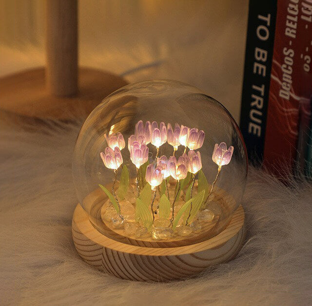 DIY Mini Tulipany Nocne Lampki