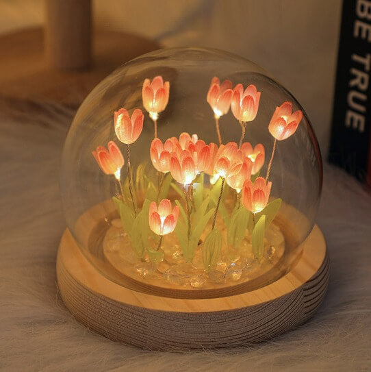 DIY Mini Tulipany Nocne Lampki