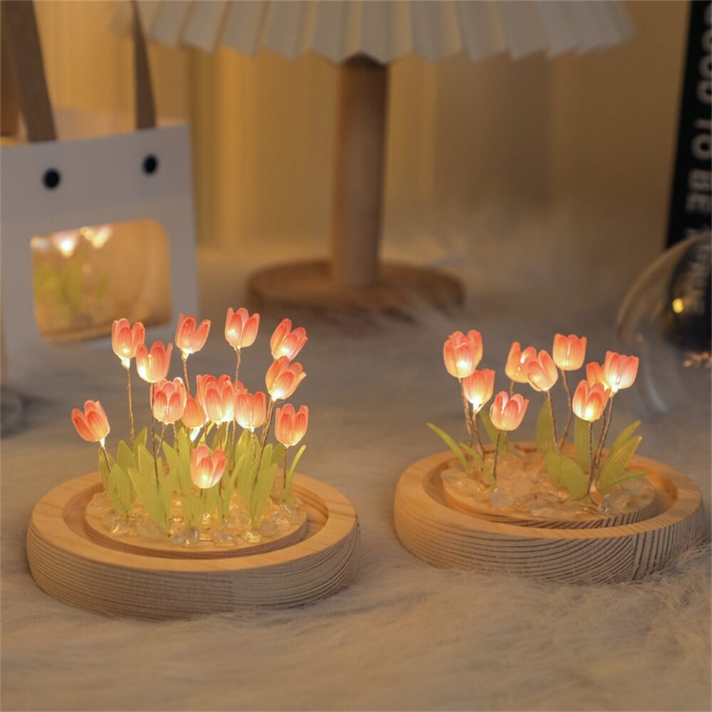DIY Mini Tulipany Nocne Lampki