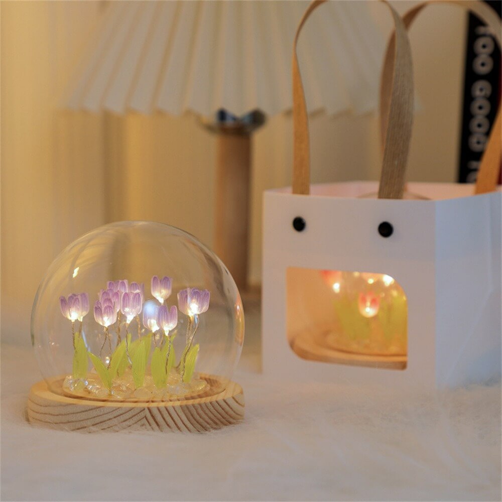 DIY Mini Tulipany Nocne Lampki