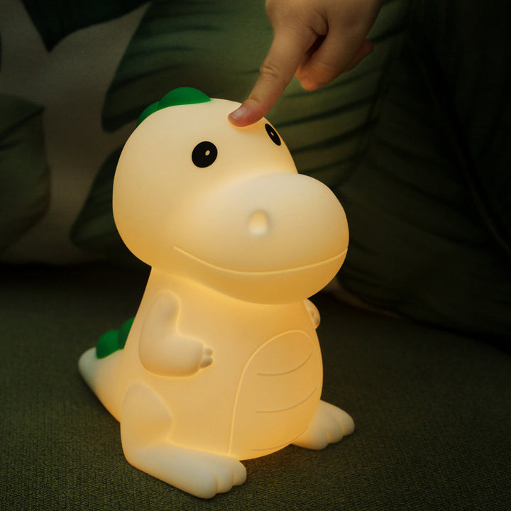 Urocza lampka nocna w kształcie dinozaura dla dzieci – Uspokajające światło LED do pokoju dziecięcego |