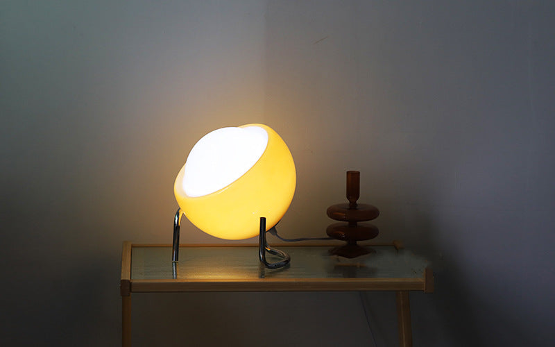 RETRO SZKLANA LAMPA STOŁOWA - NORDYCKA LAMPKA AMBIENTALNA