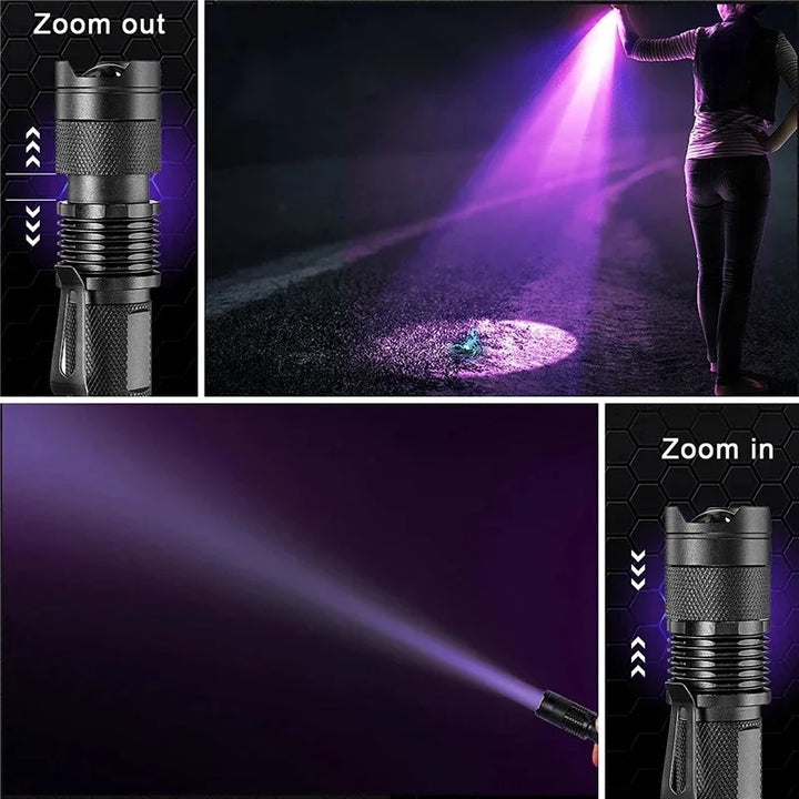 Latarka LED UV - Lampa do Inspekcji Ultrafioletowej do Wykrywania Mocz i Plam Zwierzęcych