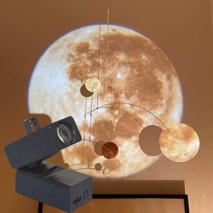 Lampa Projektor Ziemi i Księżyca | LED Nocna Lampa | Kosmiczna Atmosfera z Wieloma Trybami