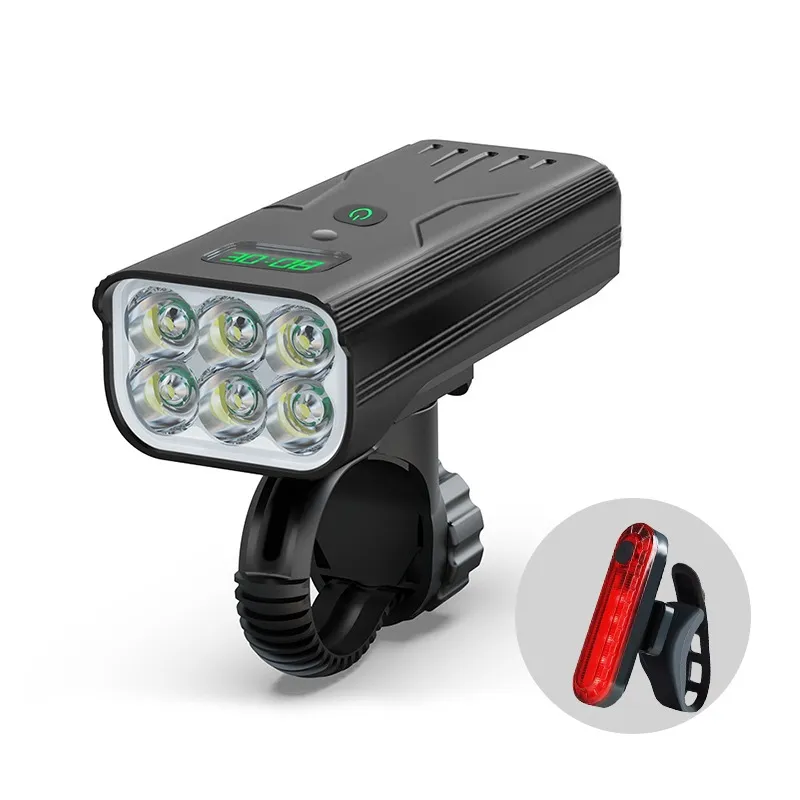 KrachtLight – Lampka rowerowa USB z wyświetlaczem cyfrowym i akumulatorem 10,000 mAh