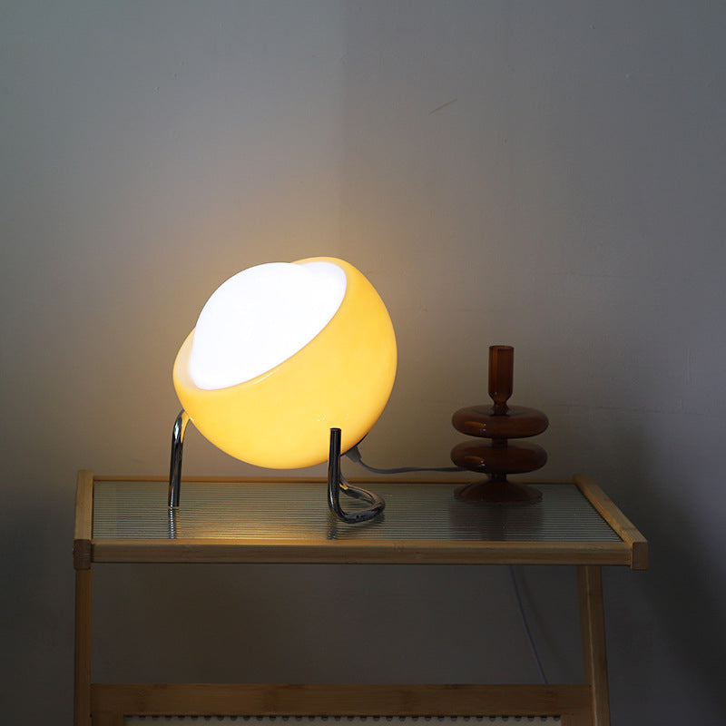 RETRO SZKLANA LAMPA STOŁOWA - NORDYCKA LAMPKA AMBIENTALNA