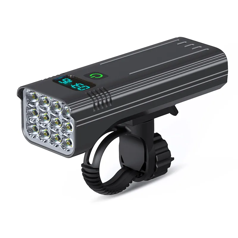 KrachtLight – Lampka rowerowa USB z wyświetlaczem cyfrowym i akumulatorem 10,000 mAh
