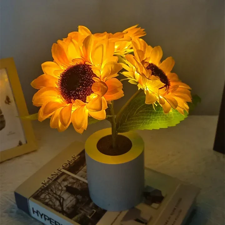 Ładowalna Lampa Nocna Słonecznik