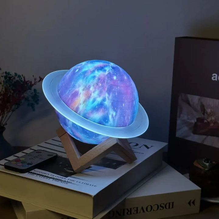 Głośnik Bluetooth Galaxy Saturn z Nocną Lampką