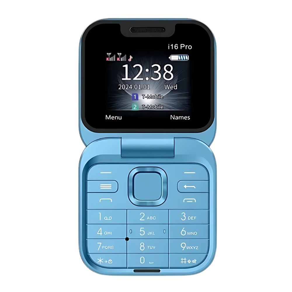 Mały składany telefon komórkowy z podwójną kartą SIM