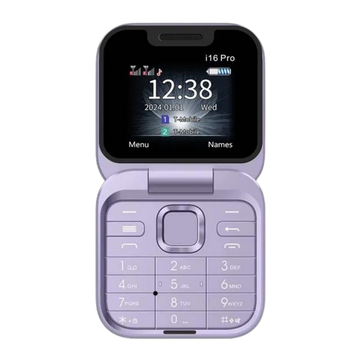 Mały składany telefon komórkowy z podwójną kartą SIM