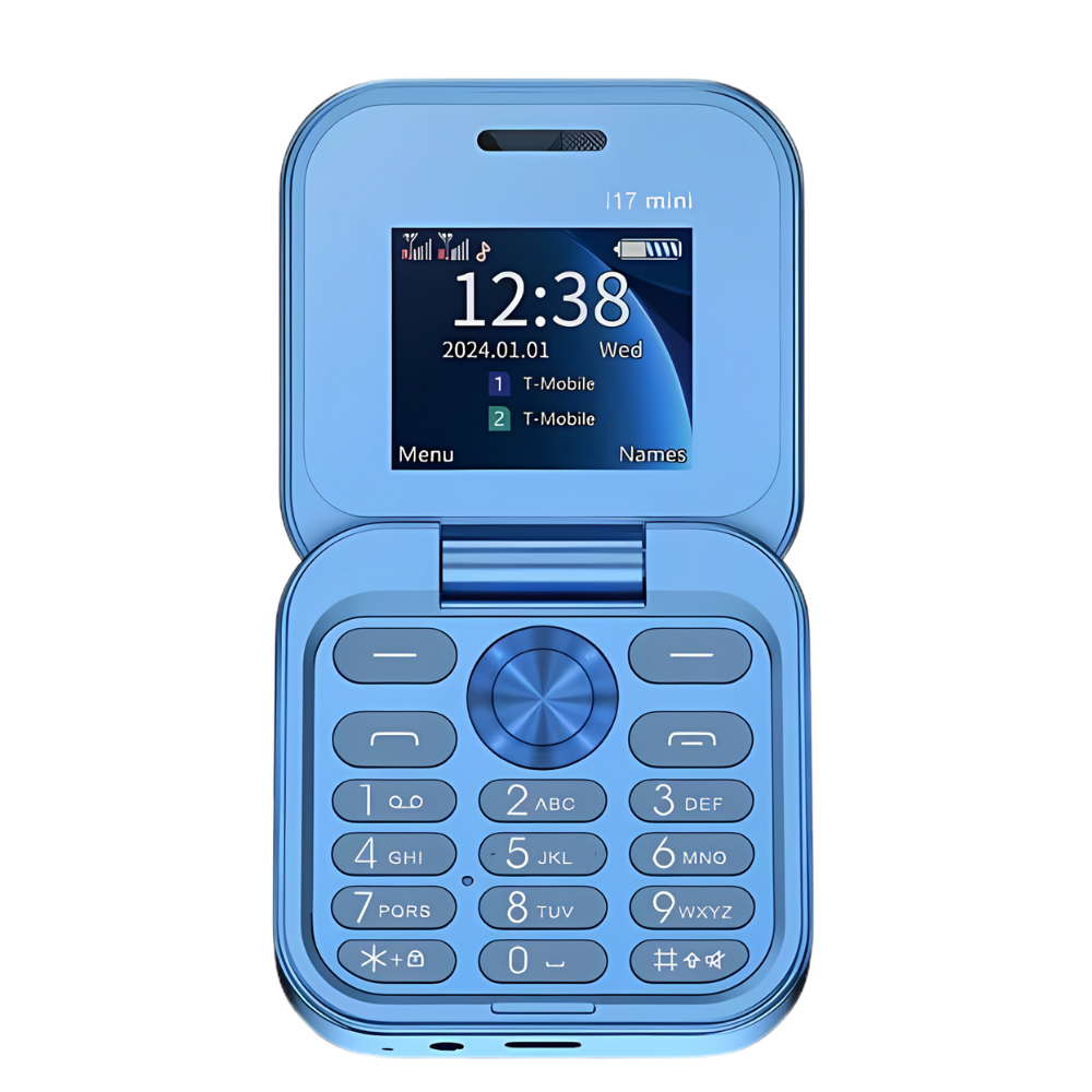 Mały składany telefon komórkowy z podwójną kartą SIM