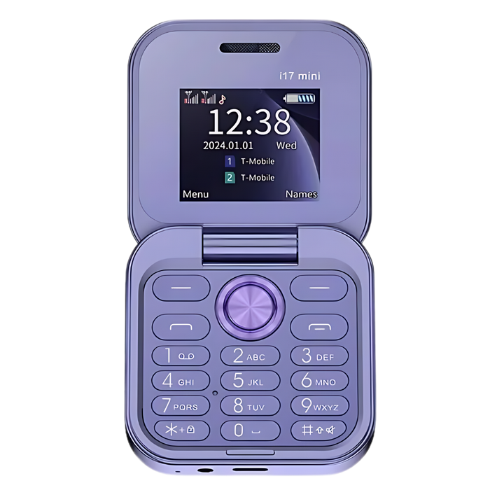 Mały składany telefon komórkowy z podwójną kartą SIM