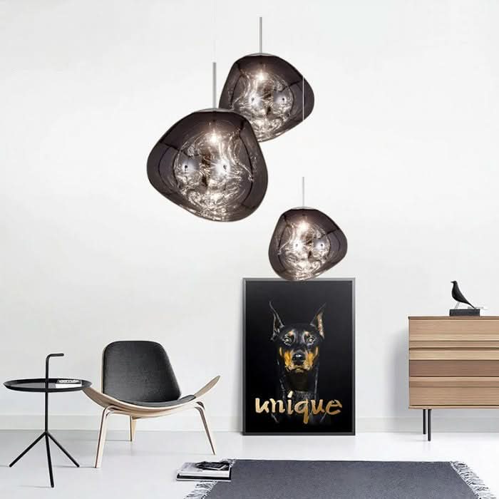 Dynamiczna Lampa Sufitowa LED z Akrylu z Lustrzanym Wykończeniem