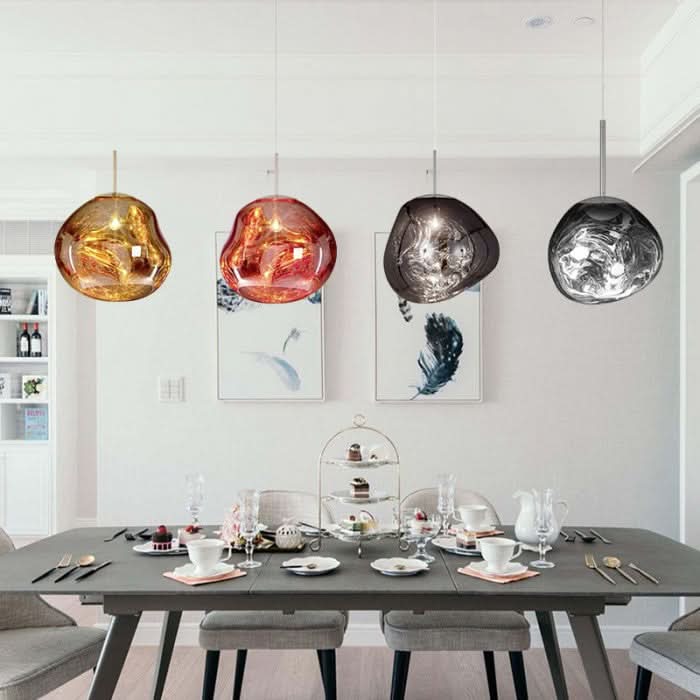 Dynamiczna Lampa Sufitowa LED z Akrylu z Lustrzanym Wykończeniem