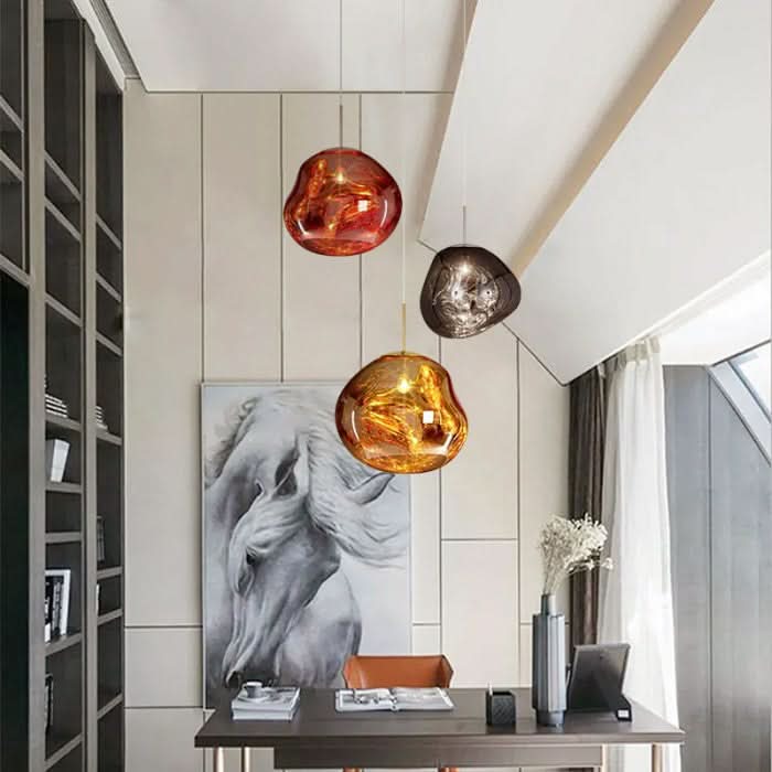 Dynamiczna Lampa Sufitowa LED z Akrylu z Lustrzanym Wykończeniem