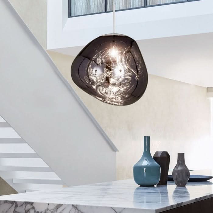 Dynamiczna Lampa Sufitowa LED z Akrylu z Lustrzanym Wykończeniem