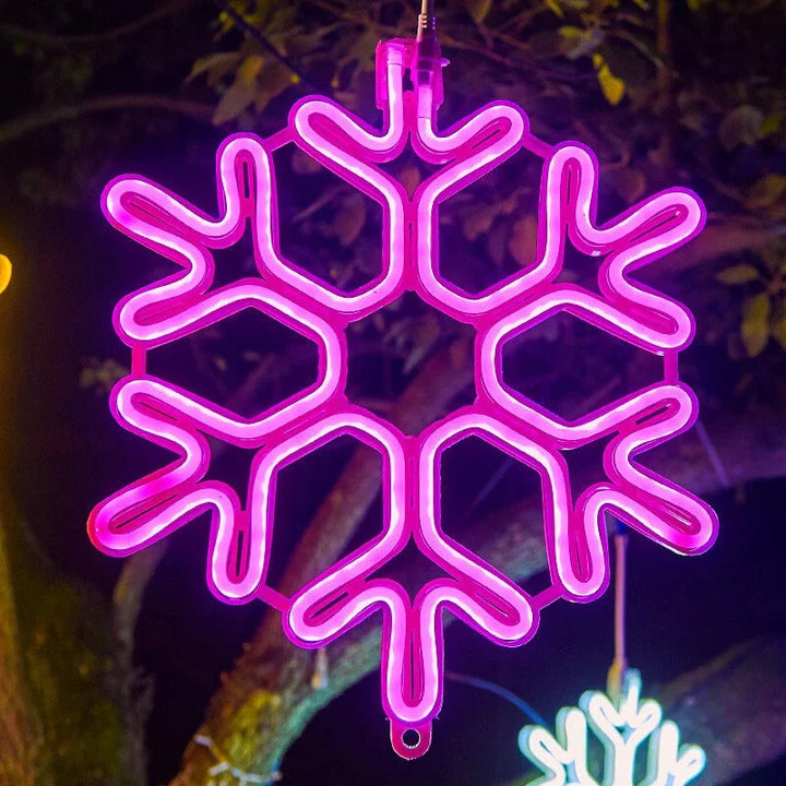 Wodoodporna Lampa LED w Kształcie Płatka Śniegu do Festiwalowej Zimowej Dekoracji