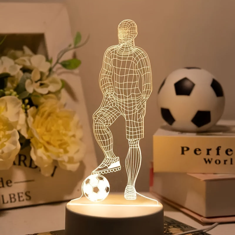 Lampa 3D z piłkarzem – Dla sportowej atmosfery