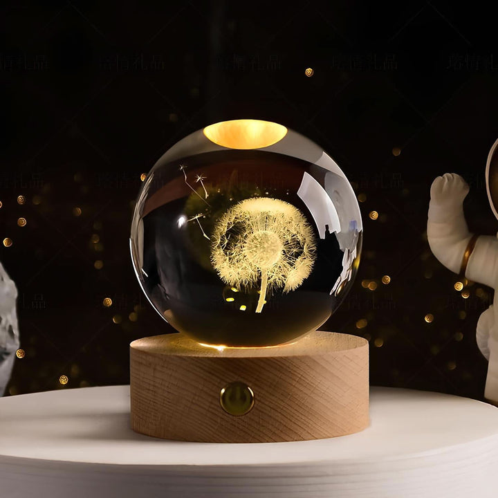 Luminous Crystal Ball LED Night Light Decor