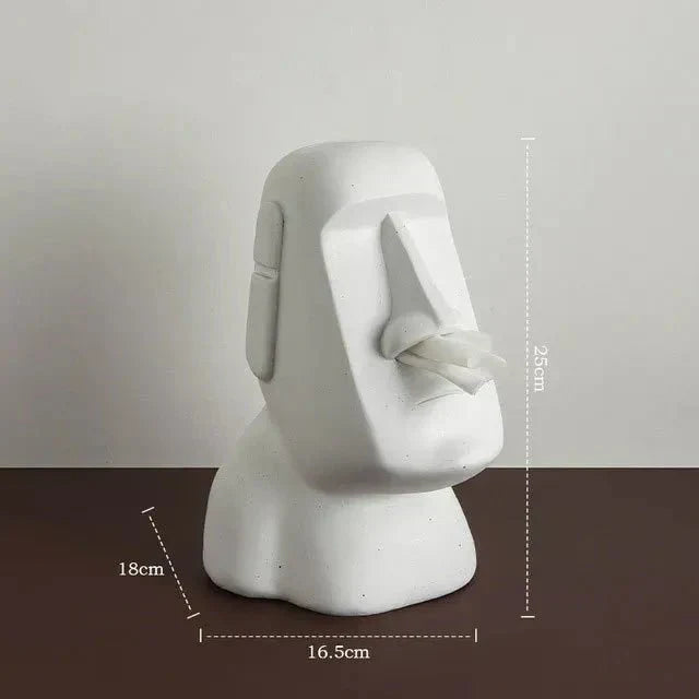 Pudełko na chusteczki w designie statuetek z Wyspy Wielkanocnej