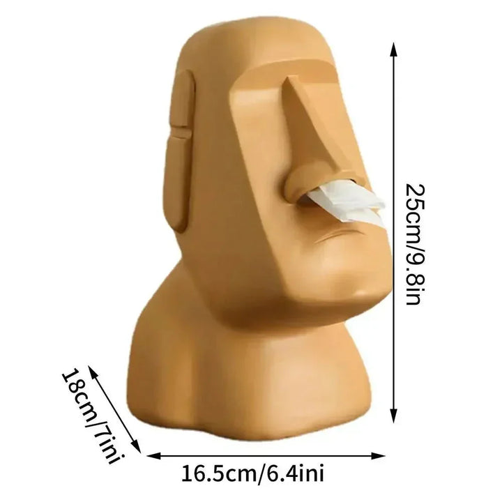 Pudełko na chusteczki w designie statuetek z Wyspy Wielkanocnej