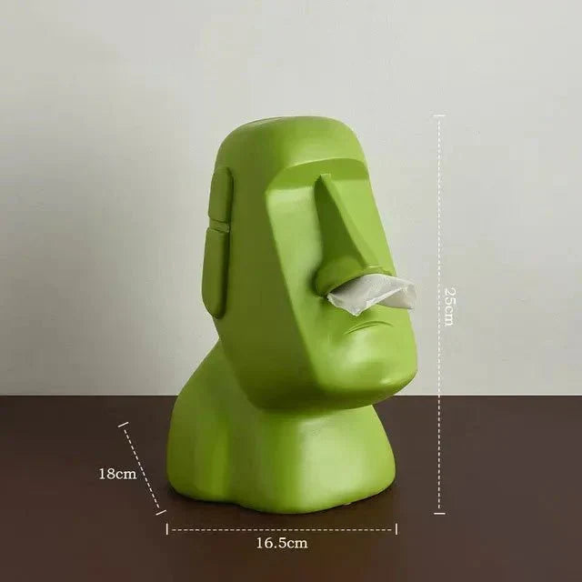 Pudełko na chusteczki w designie statuetek z Wyspy Wielkanocnej