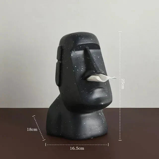 Pudełko na chusteczki w designie statuetek z Wyspy Wielkanocnej