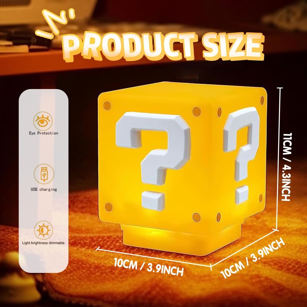 Super Mario 3D LED Blok Pytania Nocna Lampa