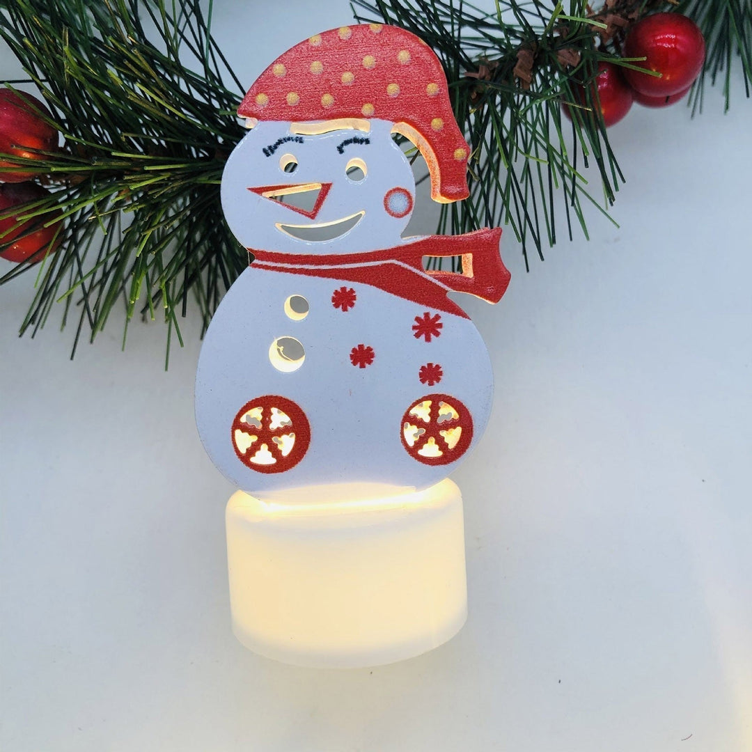 Elektroniczne LED Świeczki Bożonarodzeniowe - Zestaw 10 - Urocze Lampki Świętego Mikołaja, Bałwanka i Choinki do Dekoracji Świątecznej, Przyjęć i Ogrodu