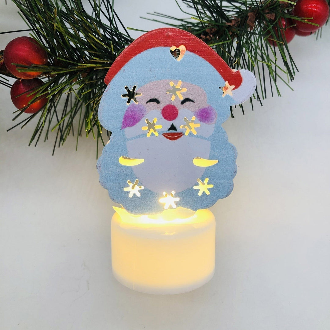 Elektroniczne LED Świeczki Bożonarodzeniowe - Zestaw 10 - Urocze Lampki Świętego Mikołaja, Bałwanka i Choinki do Dekoracji Świątecznej, Przyjęć i Ogrodu